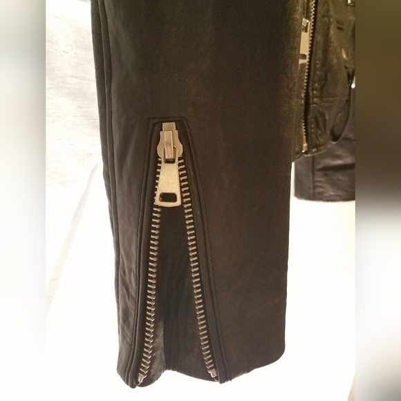 7 For All Mankind Leather Motorcycle Jacket - Picture 5 of 14